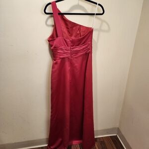 B2 Red Long One shoulder Gown Evening Dress size 10
